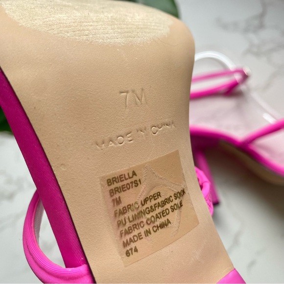 NEW Steve Madden Briella Hot Pink Strappy High Heel Sandals 7 - Picture 9 of 10